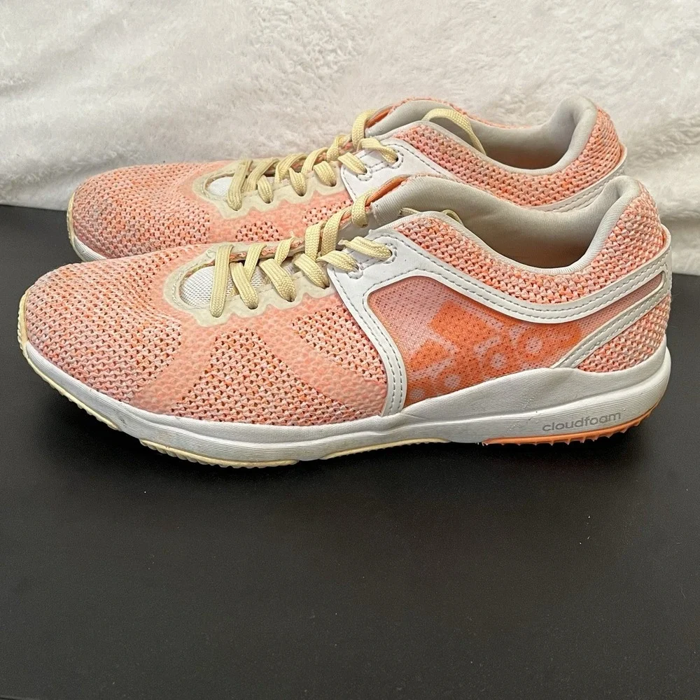 Adidas Crazytrain Tennis Shoes Size 6 CF Orange White BB1515 Sneakers Trainers